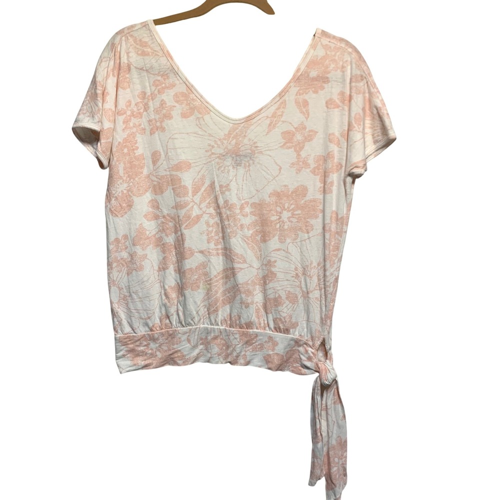 Y2K Gap Fairycore Floral Side Tie Top‎ Small Cotton Linen Shabby Chic Feminine